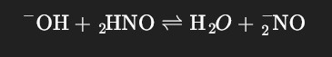 واکنش سدیم نیتریت با آب