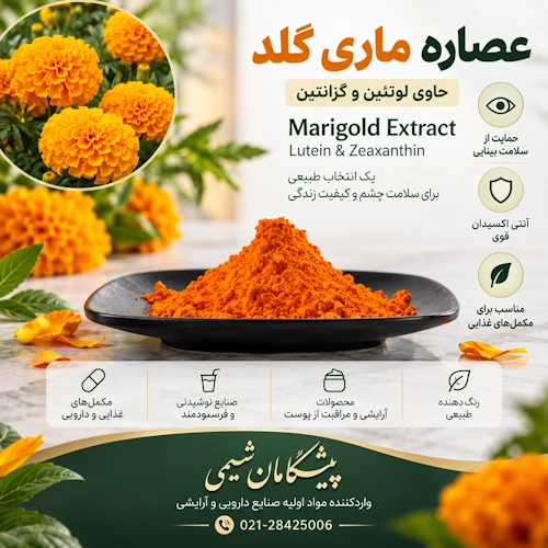 تأمین مستقیم پودر عصاره ماری‌گلد گزانتین ۱۰٪ با آنالیز معتبر