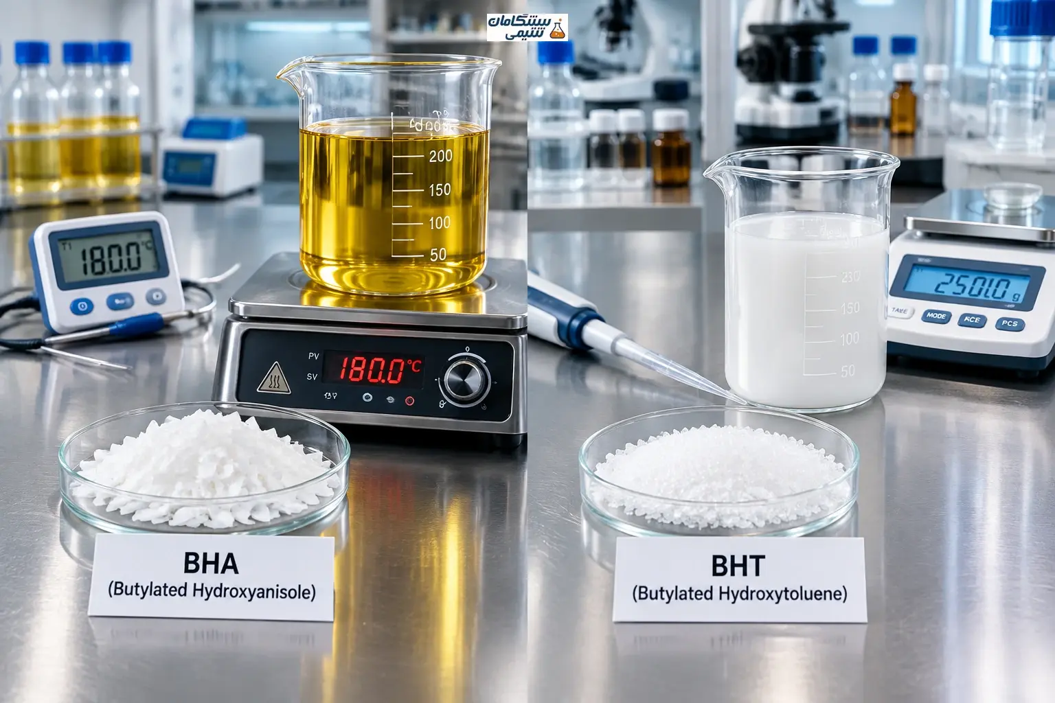 بوتیل هیدروکسی آنیزول (BHA) بررسی تفاوت BHA و BHT در پایداری فرمولاسیون صنعتی